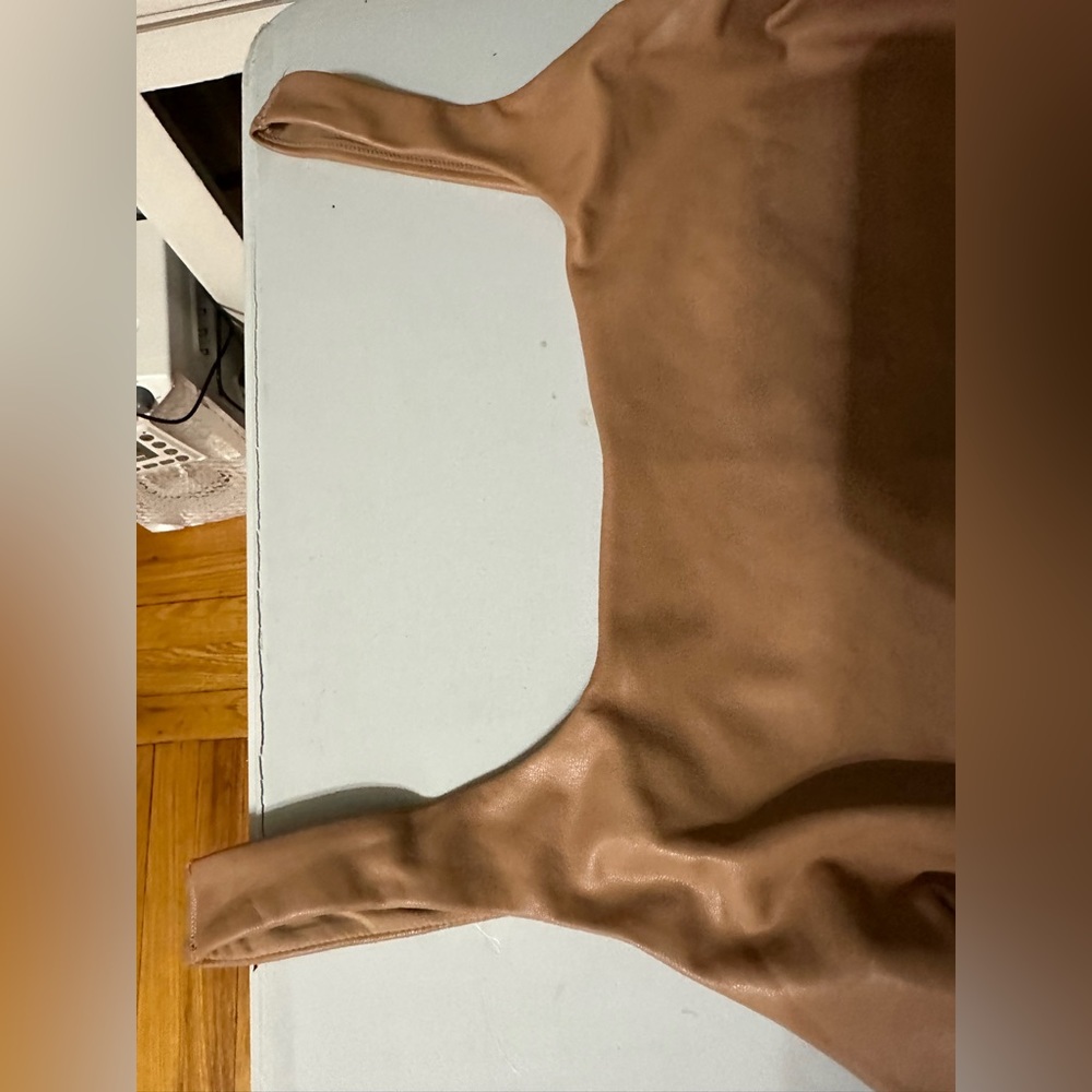 Skims Faux Leather Scoopneck Bodysuit- Sienna 3X NWT! - Picture 10 of 15